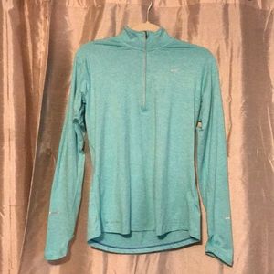 Nike Running, long sleeve dri-fit, 3/4 zipper
